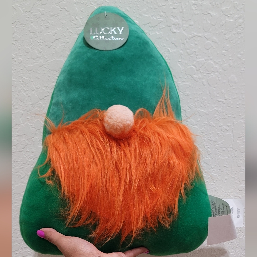 Gnome Green Accent Pillow Plushy